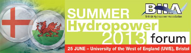 BHA Summer Hydropower Forum 2013 (Bristol)